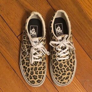 Vans Authentic Leopard Print Shoes, Size 6